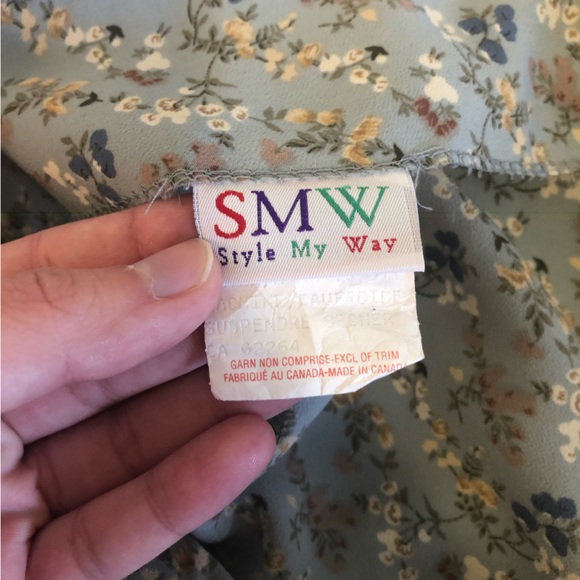 Floral Print Blue Skort - Picture 5 of 6